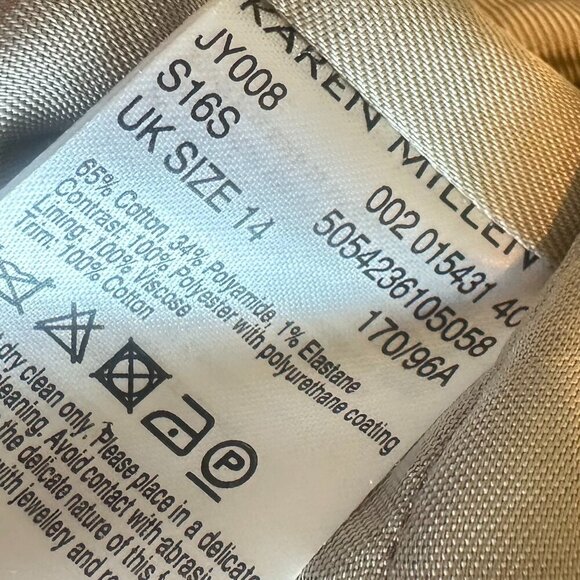 Karen Millen Cream Black Button-Down Blazer Jacket Tweed Work Size 10 Women's - Picture 9 of 10